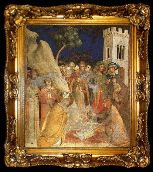 framed  Simone Martini The Miracle of the Resurrected Child, ta009-2